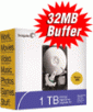 Seagate 1TB Serial ATA/300 32MB Buffer ST1000340AS-RK - Retail Boxed Hard Drive