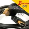 HDMI M / M Cable 2-Pack Set, 6 FT / 2M