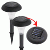 2 Plastic Solar Garden Lights w/White LED (Black)
