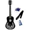 First Act Discovery 30" Acoustic Guitar, Black with Wings