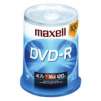 Maxell DVD-R Recordable Media Spindle, 4.7GB/120 Minutes, Pack Of 100