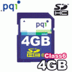 PQI 4GB Turbo Secure Digital High Capacity (SDHC) Class 6 Memory Card