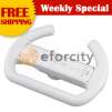 Controller Steering Wheel for Nintendo Wii Remote Control, White