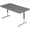 Iceberg 5' Adjustable-Height Resin Utility Table, Charcoal