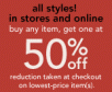 Buy 1 Get 1 50% Off And $25 off $50 at AnnTaylorLoft.com