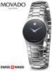 Movado 0605609 Strato Collection Swiss Made Sapphire Crystal Black Museum Dial Womens Watch