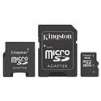 Kingston 4GB microSDHC Card With 2 Adapters - (Class 4)