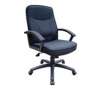 OfficeMax Leather Mid-Back Manager's Chair, Black