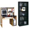 Computer Desk with 5-Shelf Bookcase