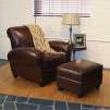 Miguel Bonded Leather Recliner and Ottoman