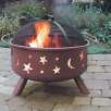 thumb 615895 Big Sky Steel Fire Pit with Cover, Stars & Moons, Georgia Clay for $109.00