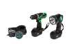 Hitachi Power Tools DS18DVF3 18 Volt Cordless Driver Drill Kit with Flashlight and Bit Set